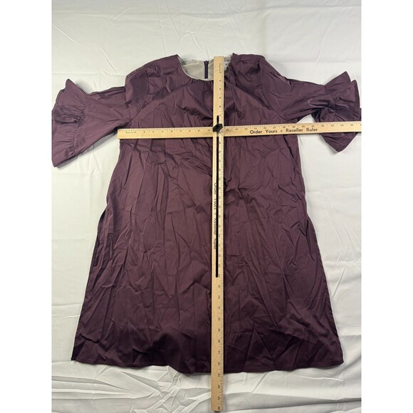 THML Dress Womens Size Small Mini Bell Sleeve Purple Zipper Short Sleeve NEW - Picture 5 of 8